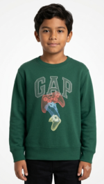 Polera GAP Kids Verde Cuello Redondo para Niño