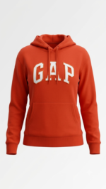 Polera GAP Roja con Capucha y Logo Clásico Blanco - Imagen 2