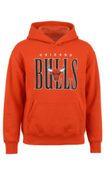 Polera GAP Kids NBA Chicago Bulls para Niños con Capucha – Naranja - Imagen 2