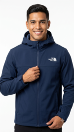 The North Face Casaca Cortaviento con Capucha para Hombre Azul Marino