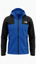 The North Face Casaca Cortaviento con Capucha para Hombre Azul y Negro - Imagen 2