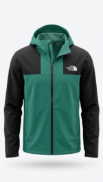 The North Face Casaca Cortaviento con Capucha para Hombre Verde Olivo y Negro - Imagen 3