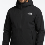 The North Face Casaca Cortaviento Impermeable DryVent con Capucha para Hombre Negra