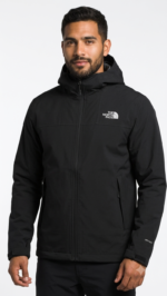 The North Face Casaca Cortaviento Impermeable DryVent con Capucha para Hombre Negra