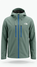 The North Face Casaca Outdoor con Capucha y Bolsillos Verticales para Hombre Verde Menta - Imagen 3