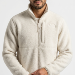 The North Face Casaca Polar Sherpa Cierre Completo Blanco Crema