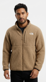 The North Face Casaca Polar Sherpa Cierre Completo Camel Beige
