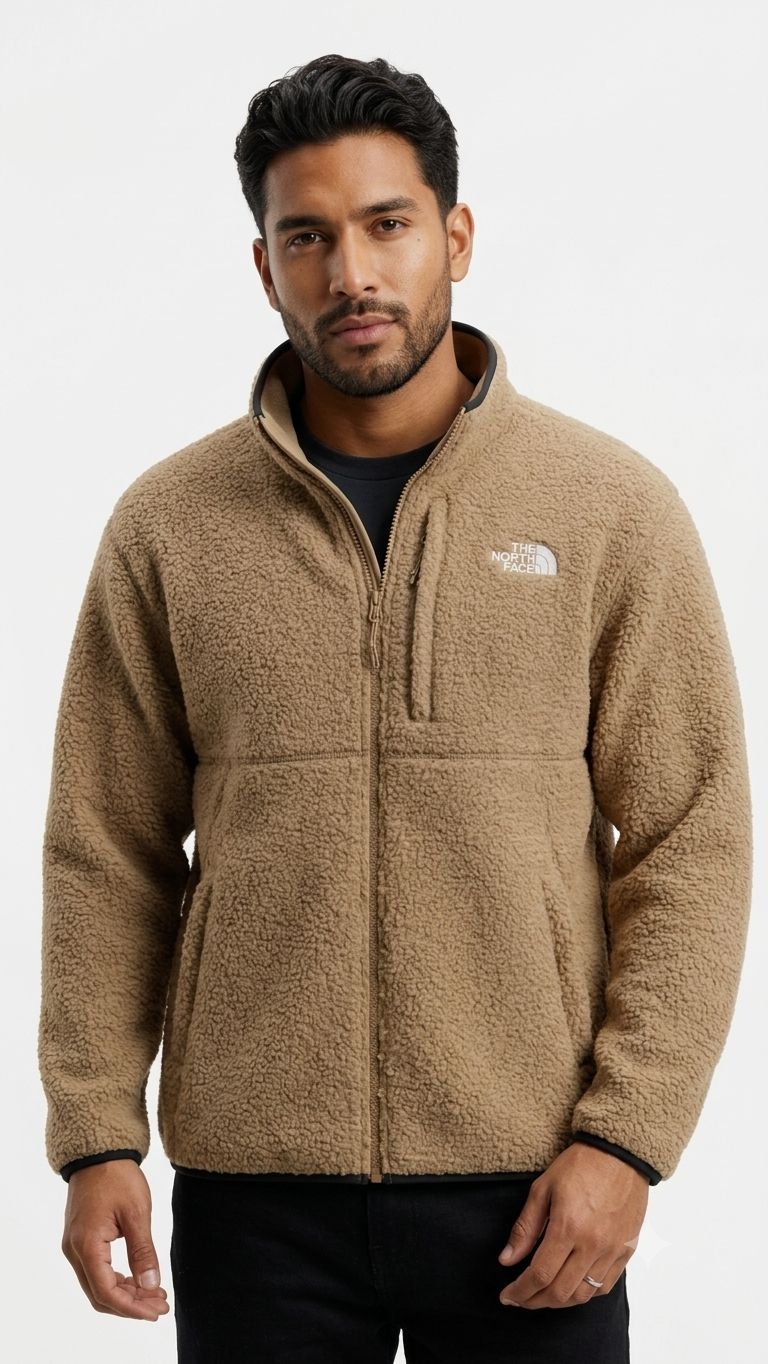 the-north-face-casaca-polar-sherpa-camel-beige The North Face Casaca Polar Sherpa Cierre Completo Camel Beige - Imagen 1
