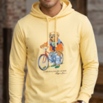 Polo Ralph Lauren Polera con Capucha Polo Bear en Bicicleta para Hombre Amarillo Pastel